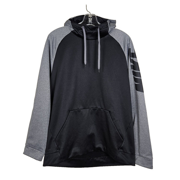 Nike Dri-Fit Scuba Hoodie Sweatshirt Size Large Logo Spellout Athleisure Active - Picture 1 of 13